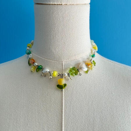 | Yellow Tulip Necklace | $17 |
