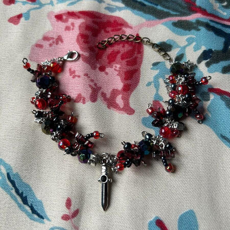 | Red Cluster Bracelet | $20 |